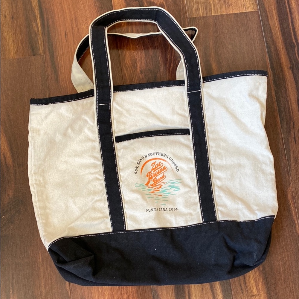 Zac Brown Band Large Canvas Tote Bag Punta Cana 2014 Sun, Sand & Southern Ground